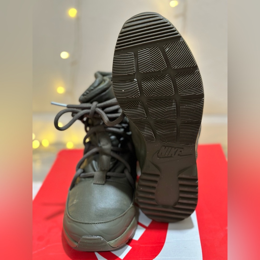 Nike Women's Tanjun High Rise Olive Green Sneaker Boot - Picture 5 of 6